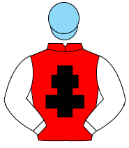 RED, black cross of lorraine, white sleeves, light blue cap                                                                                           