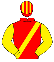 RED, yellow sash, yellow sleeves, striped cap                                                                                                         