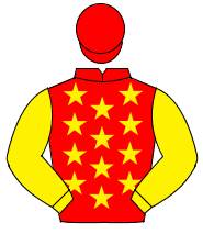 RED, yellow stars, yellow sleeves, red cap                                                                                                            