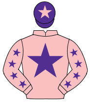 PINK, purple star, purple stars on sleeves, purple cap, pink star                                                                                     