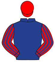 DARK BLUE, red & dark blue striped sleeves, red cap                                                                                                   