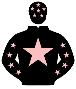 BLACK, pink star, pink stars on sleeves, black cap, pink stars