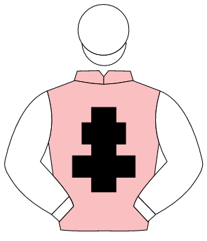 PINK, black cross of lorraine, white sleeves & cap
