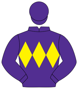 PURPLE, yellow triple diamond, purple cap