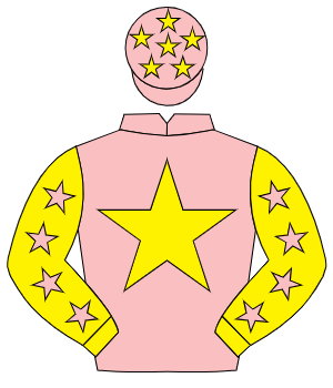 PINK, yellow star, yellow sleeves, pink stars, pink cap, yellow stars