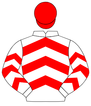 WHITE & RED CHEVRONS, red cap