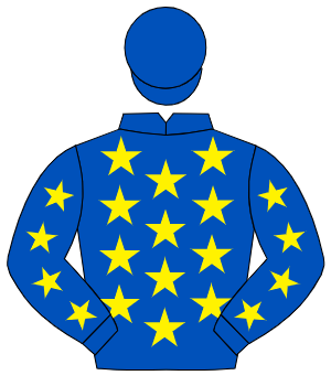 ROYAL BLUE, yellow stars, royal blue cap
