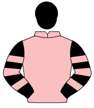 PINK, black sleeves, pink hoops, black cap