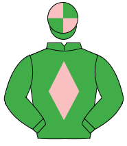 EMERALD GREEN, pink diamond, quartered cap                                                                                                            