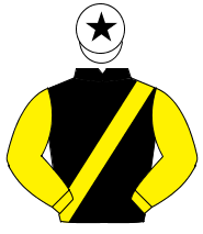 BLACK, yellow sash & sleeves, white cap, black star                                                                                                   