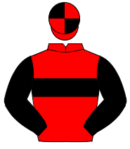 RED, black hoop, black sleeves, quartered cap                                                                                                         