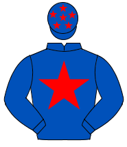 ROYAL BLUE, red star, red stars on cap                                                                                                                