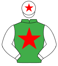 EMERALD GREEN, red star, white sleeves, white cap, red star                                                                                           