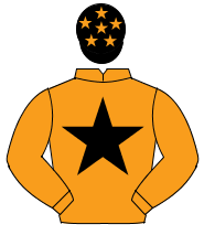 ORANGE, black star, black cap, orange stars                                                                                                           