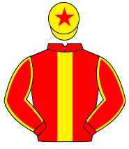 RED, yellow panel, yellow seams on sleeves, yellow cap, red star                                                                                      