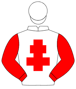 WHITE, red cross of lorraine & sleeves, white cap