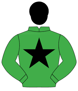 EMERALD GREEN, black star, black cap