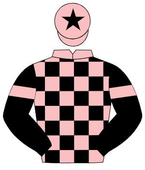 PINK & BLACK CHECK, black sleeves, pink armlet, pink cap, black star