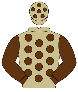 BEIGE, brown spots, brown sleeves, brown spots on cap