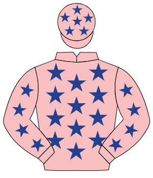 PINK, dark blue stars