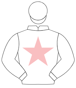 WHITE, pink star, white cap