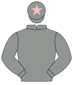 GREY, grey cap, pink star