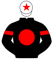 BLACK, red disc & armlet, white cap, red star                                                                                                         