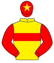 YELLOW, red hoop & sleeves, red cap, yellow star                                                                                                      