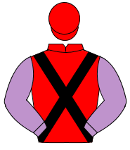 RED, black cross sashes, mauve sleeves, red cap                                                                                                       
