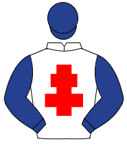 WHITE, red cross of lorraine, dark blue sleeves & cap                                                                                                 