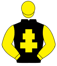 BLACK, yellow cross of lorraine & sleeves, yellow cap