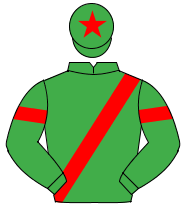 EMERALD GREEN, red sash, red armlet, red star on cap                                                                                                  