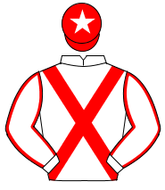 WHITE, red cross sashes, red seams on sleeves, red cap, white star                                                                                    