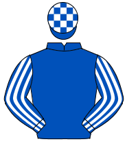 ROYAL BLUE, royal blue & white striped sleeves, check cap                                                                                             