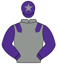 GREY, purple epaulettes & sleeves, purple cap, grey star                                                                                              