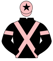 BLACK, pink cross sashes, pink armlet, pink cap, black star                                                                                           