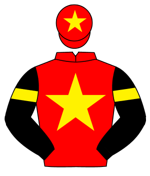 RED, yellow star, black sleeves, yellow armlet, red cap, yellow star                                                                                  