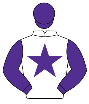 WHITE, purple star & sleeves, purple cap                                                                                                              