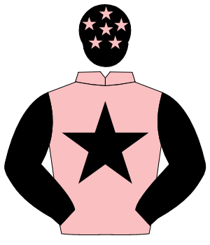 PINK, black star & sleeves, black cap, pink stars                                                                                                     
