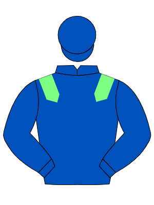 ROYAL BLUE, light green epaulettes, royal blue cap