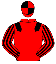 RED, black epaulettes, striped sleeves, quartered cap                                                                                                 