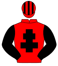RED, black cross of lorraine & sleeves, striped cap                                                                                                   