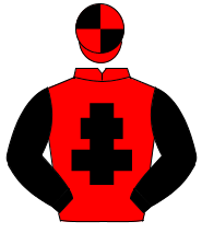 RED, black cross of lorraine & sleeves, quartered cap                                                                                                 