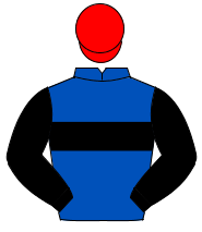 ROYAL BLUE, black hoop, black sleeves, red cap                                                                                                        