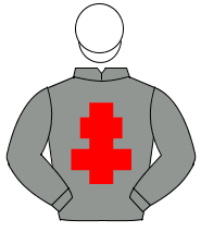GREY, red cross of lorraine, white cap                                                                                                                