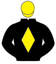 BLACK, yellow diamond, yellow cap