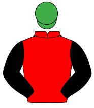 RED, black sleeves, green cap                                                                                                                         