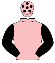 PINK, black sleeves, pink cap, black spots                                                                                                            