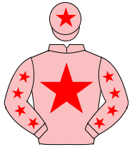 PINK, red star, red stars on sleeves, red star on cap                                                                                                 
