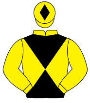 YELLOW & BLACK DIABOLO, yellow sleeves, black diamond on cap                                                                                          